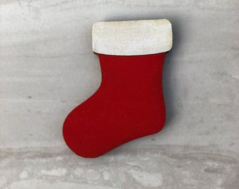 NEW NOVELTY CHRISTMAS SOCKS CHRISTMAS PUD SNOWMAN FRIDGE MAGNET 4-8 UK
