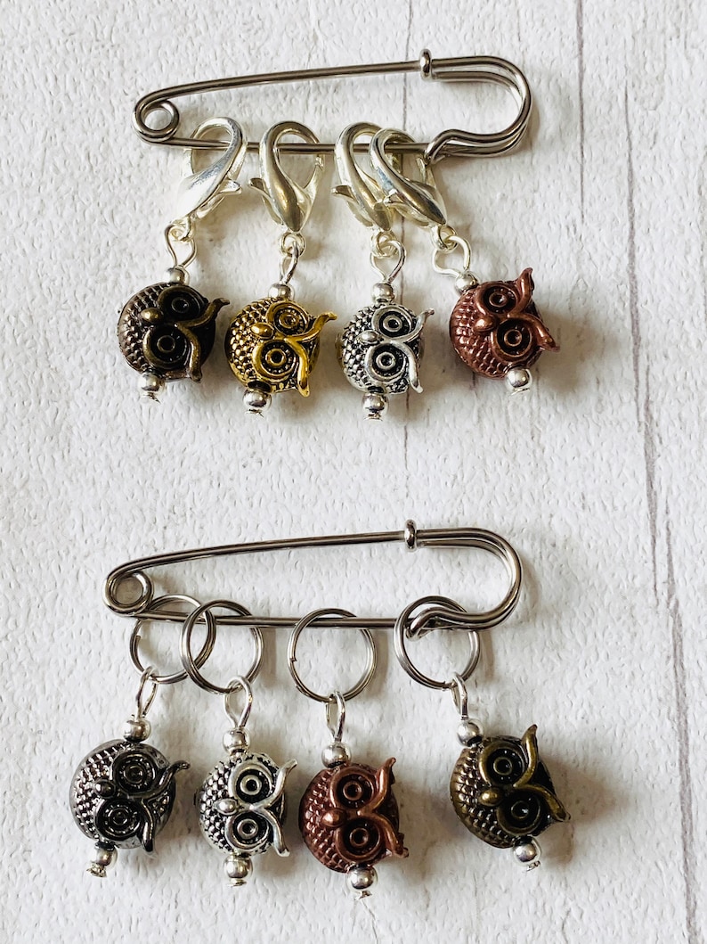 Metal Owl Charm Stitch Markers Stitch Markers Knitting Etsy