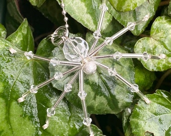 Crystal Spider Suncatcher Window Hanging, Beaded Spider decoration, Prism sun catcher, home decor, gift idea