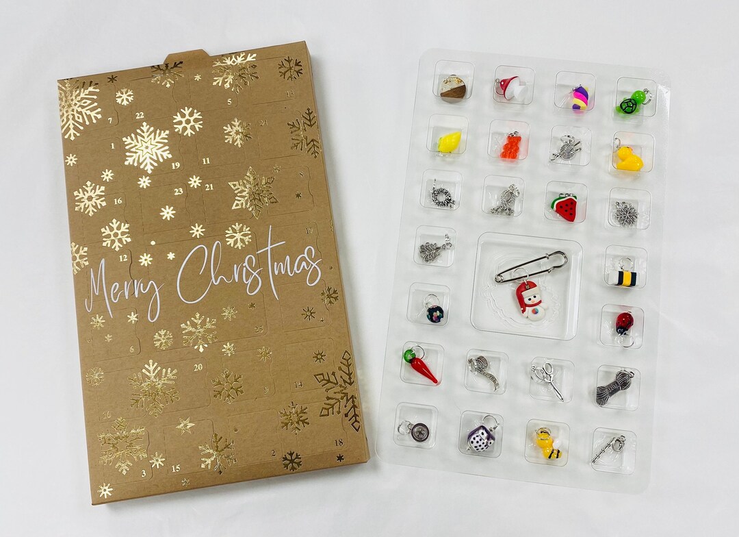 Stitch Marker Advent Calendar 25 Days Progress Keepers, Countdown to