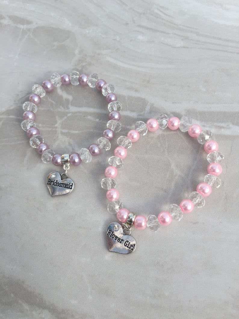 Flower Girl Bracelet Bridesmaid Bracelet Flowergirl Gift Etsy UK