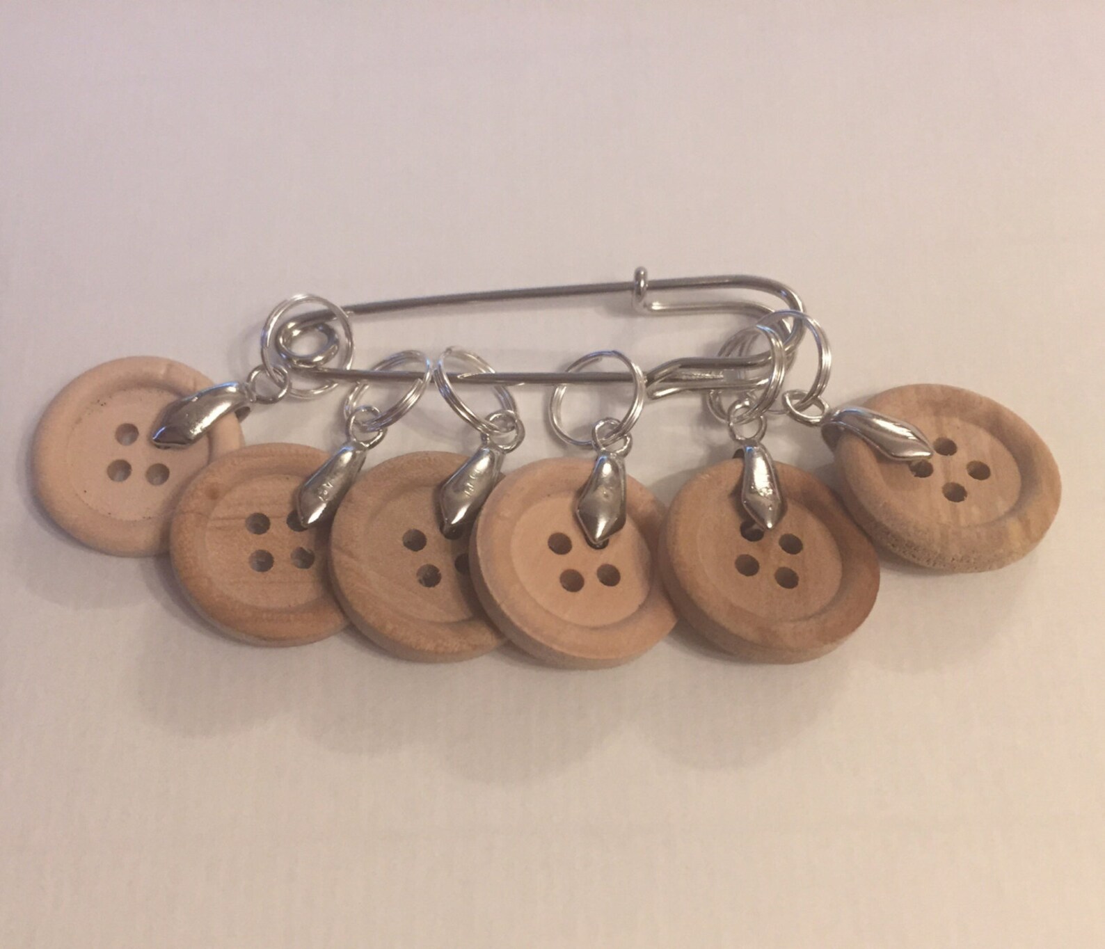Wooden Button Stitch Markers Stitch Markers Knitting Etsy UK