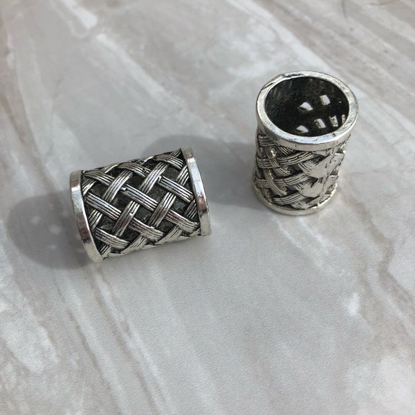 Silver Tube Scarf Bail, Silver scarf bail, scarf tube, scarf ring, scarf slider, scarf jewelry, scarf jewellery, scarf charm