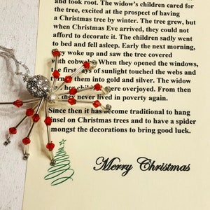 Lucky Beaded Christmas Spider, traditional lucky decoration, festive ornament, sparkly spider