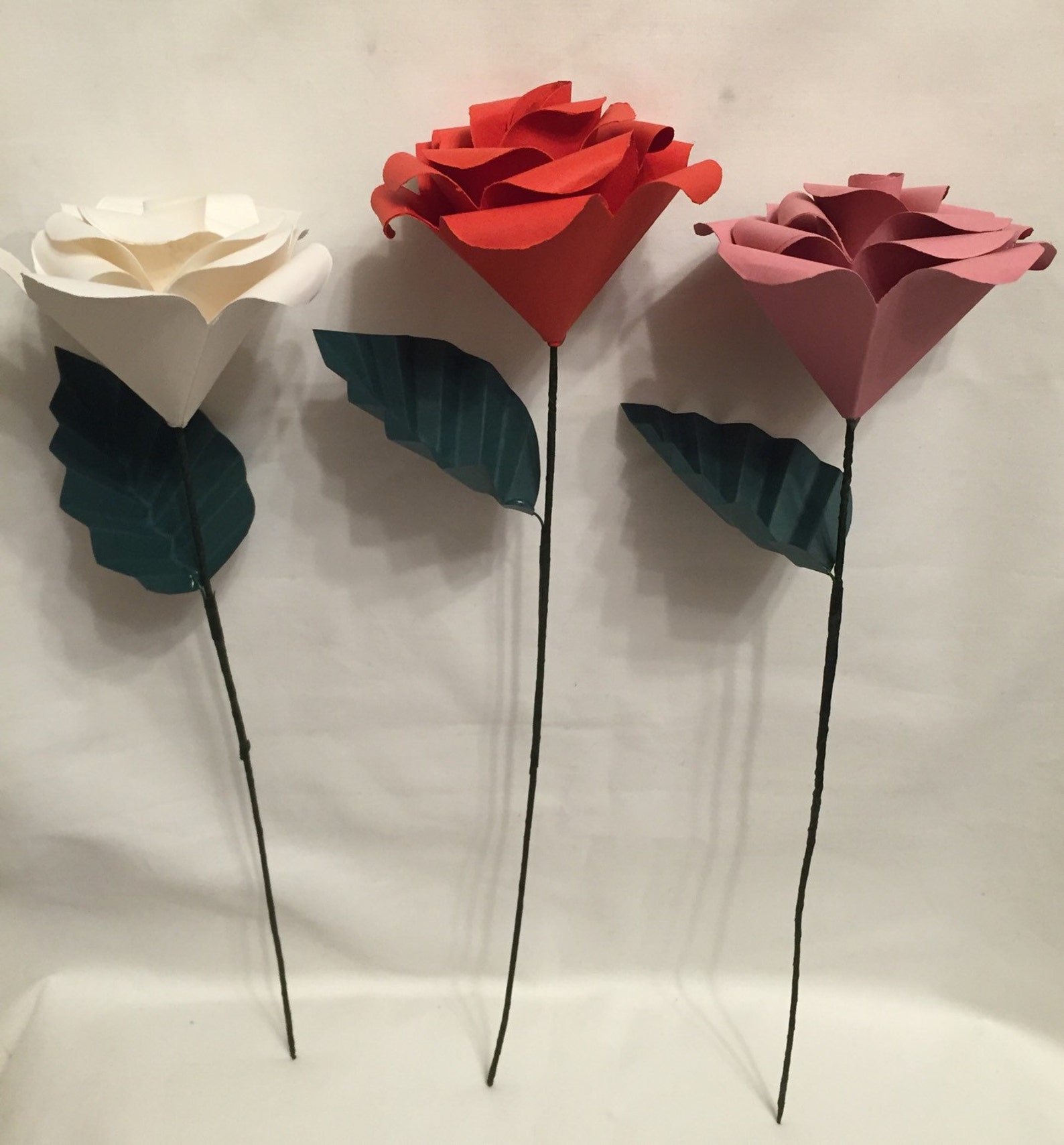 Single Paper Rose Paper Roses Gift for Her Everlasting Etsy UK