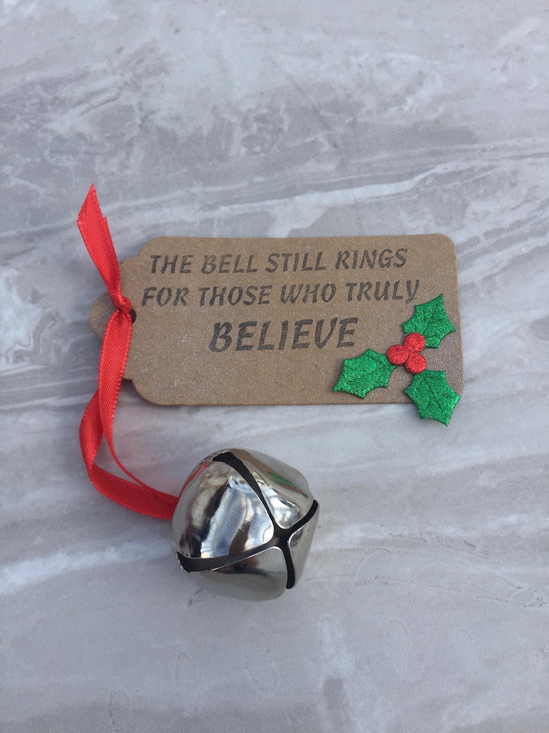 Christmas /'Believe/' Jingle Bell perfect for Christmas Eve boxes or festive decorations