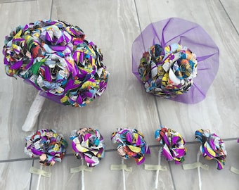 Comic book wedding flower package, superhero flower bouquet, wedding bouquet, comic book bouquet, paper rose bouquet, wedding flowers
