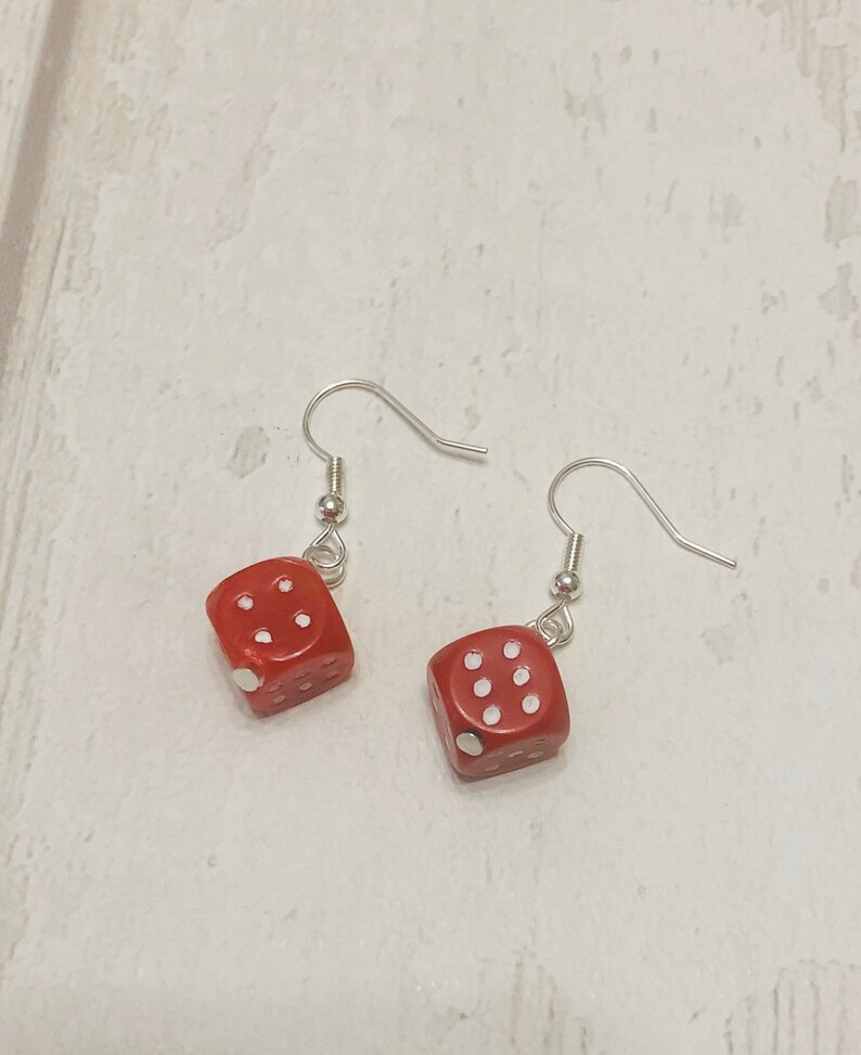 Dice Bead Earrings Lucky Dice Earrings Drop Earrings Etsy
