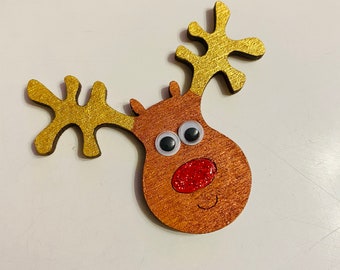 Reindeer novelty magnet, wooden magnet perfect for Christmas