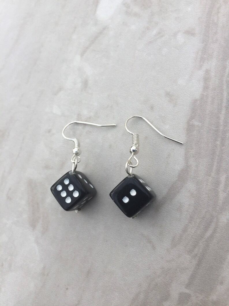 Dice Bead Earrings Lucky Dice Earrings Drop Earrings Etsy