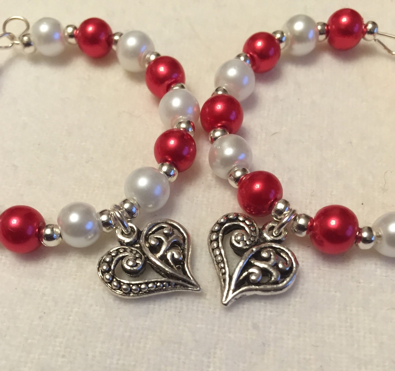 Valentine napkin rings serviette rings valentine's day Etsy