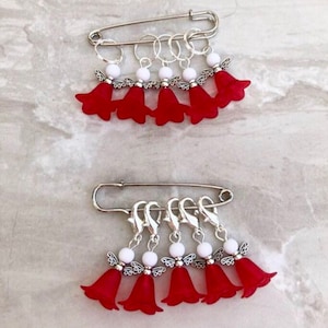 Rote Fee Bead Stitch Marker, Maschenmarkierer, Häkelmarkierer, Häkelmarkierer, Häkelmarkierer, Häkelmarkierer, Häkelmarkierer