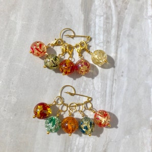 Large Bead Stitch Markers, stitch markers, knitting supplies, progress markers, craft supplies, crochet markers