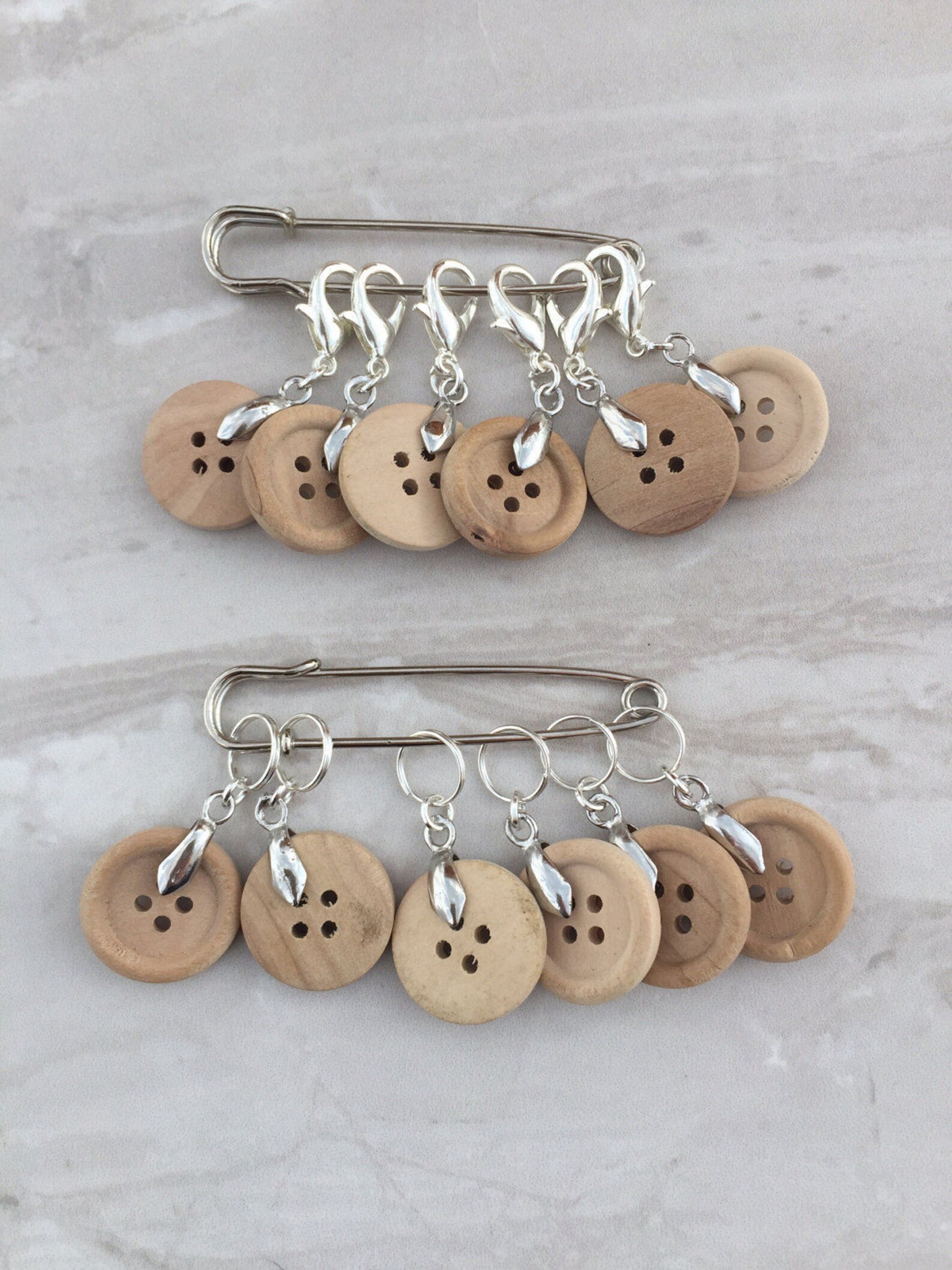 Wooden Button Stitch Markers Stitch Markers Knitting Etsy UK