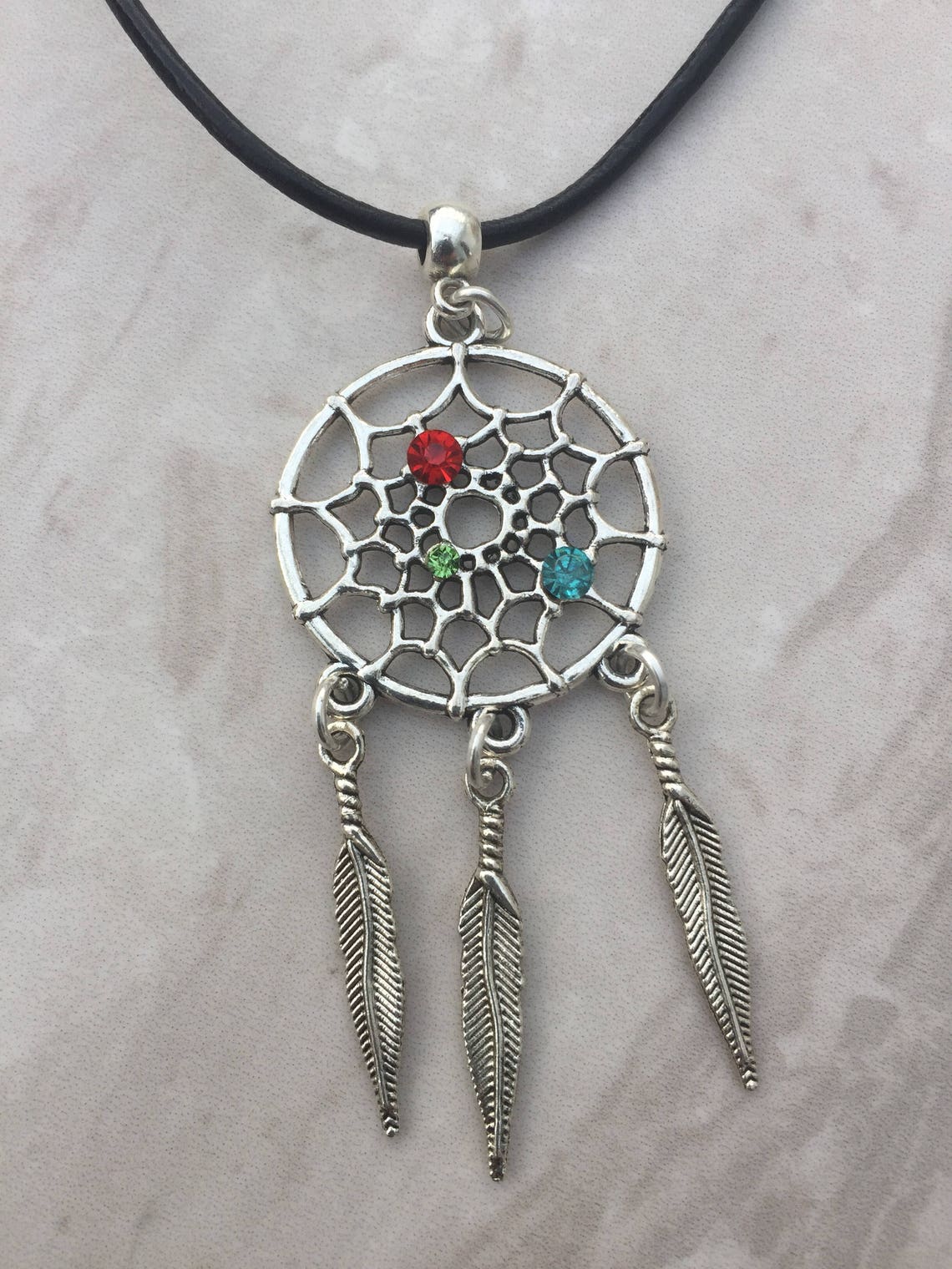Dream Catcher Necklace Dream Catcher Pendant Boho Necklace Etsy UK
