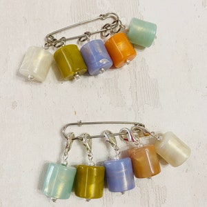 Extra Large Shimmer Bead Stitch Markers, stitch markers, knitting supplies, progress markers, craft supplies, crochet markers