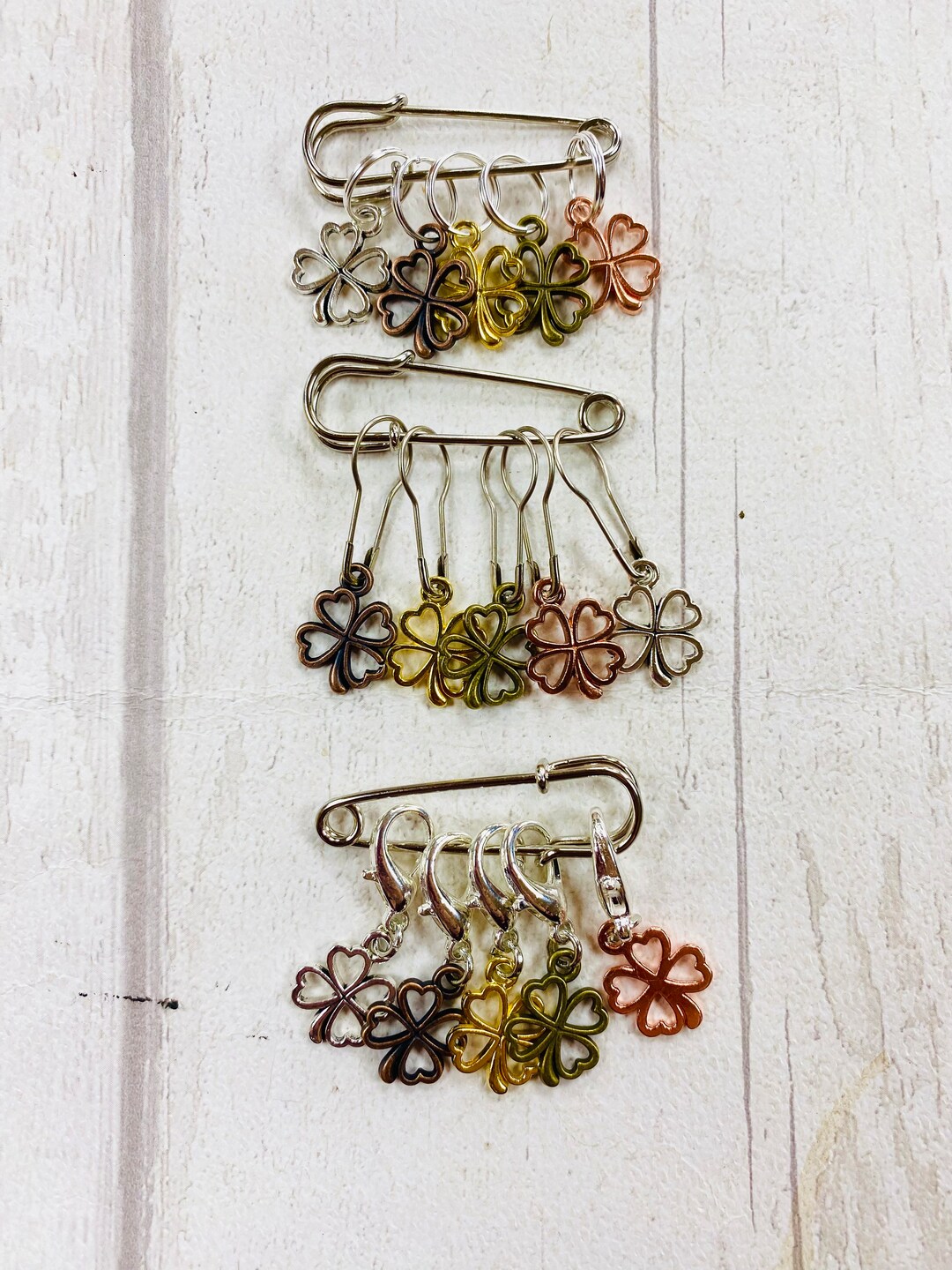 Mixed Colour Four Leaf Clover Stitch Markers Stitch Markers Etsy