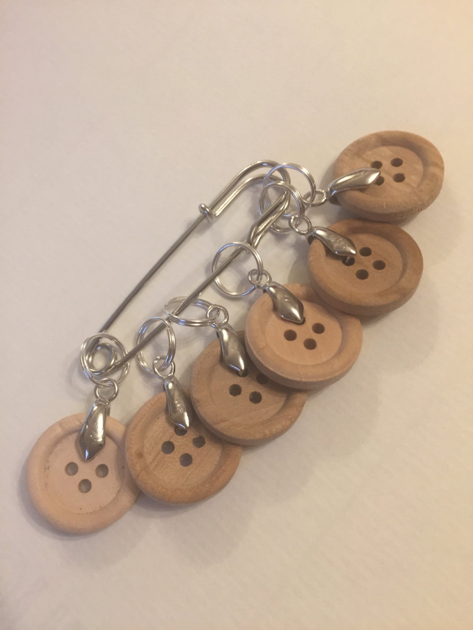 Wooden Button Stitch Markers Stitch Markers Knitting Etsy UK