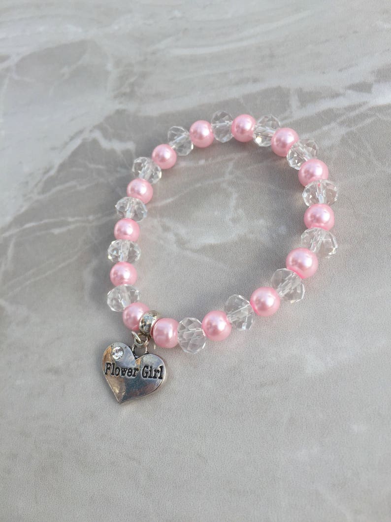 Flower Girl Bracelet Bridesmaid Bracelet Flowergirl Gift Etsy UK