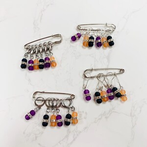 Frosted Glass Bead Stitch Markers, stitch markers, knitting supplies, progress markers, craft supplies, crochet markers