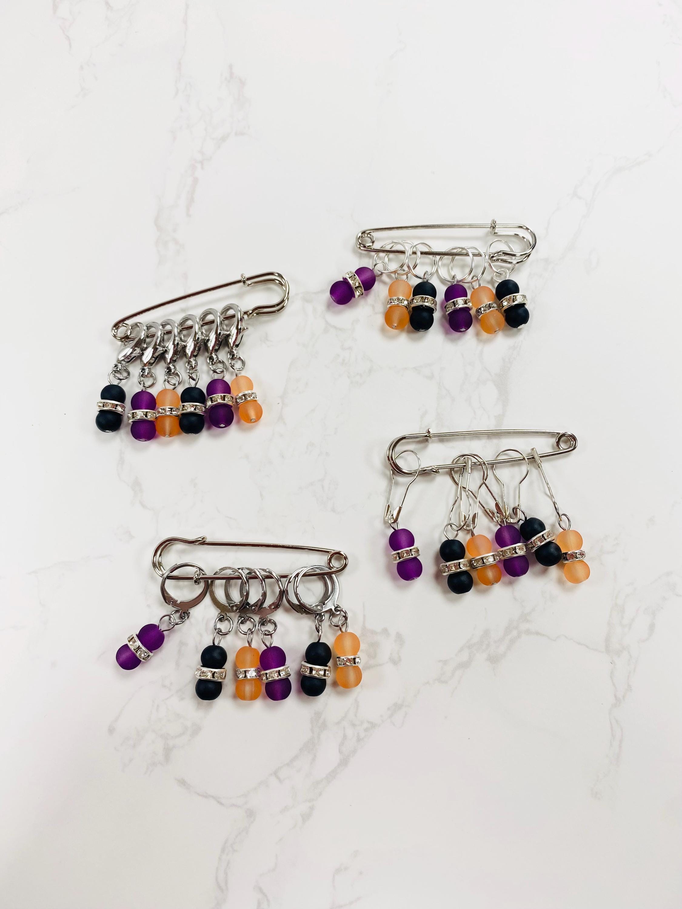 Frosted Glass Bead Stitch Markers: Knitting Crochet Progress Keepers