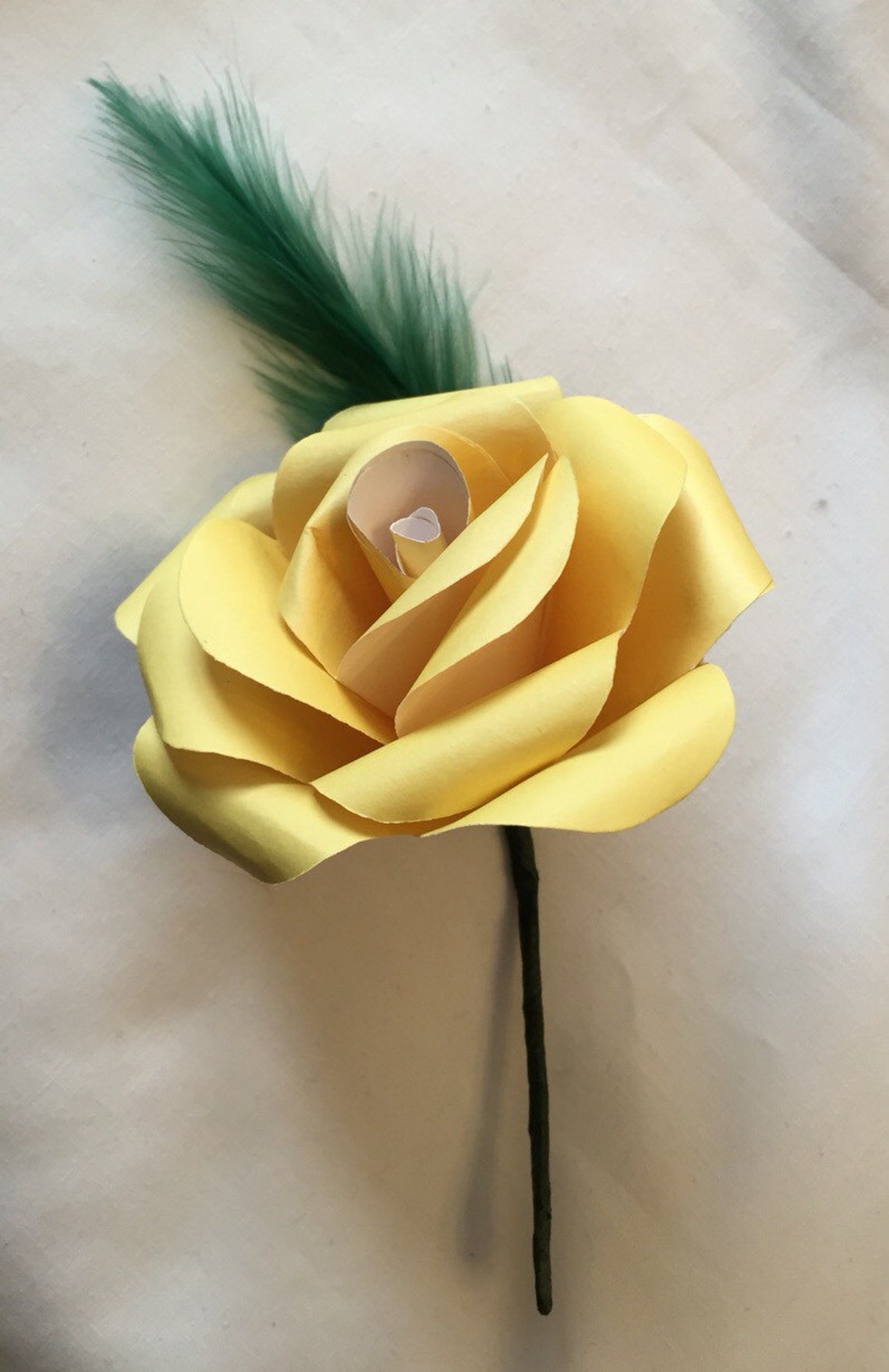 Paper Rose Buttonhole Paper Lily Buttonhole Boutonniere Etsy UK