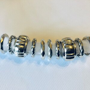 Silver Coloured Scarf Beads 10pcs, Silver scarf bail, scarf tube, scarf ring, scarf slider, scarf jewelry, scarf jewellery, scarf charm image 5