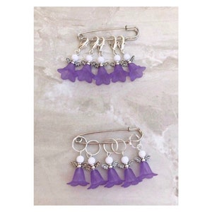 Purple Fairy Bead Stitch Markers, stitch markers, knitting supplies, progress markers, progress keepers, craft supplies, crochet markers