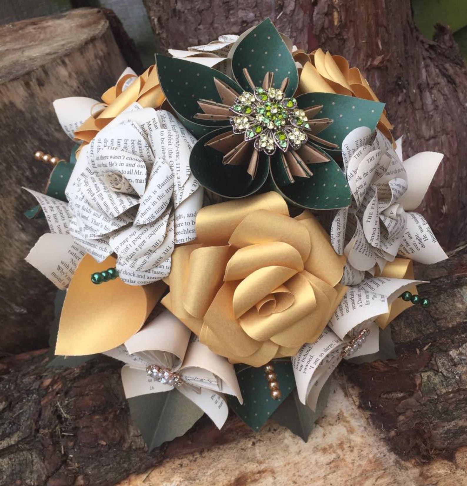Mixed Paper Flower Bridal Bouquet Paper Flower Bouquet Etsy UK