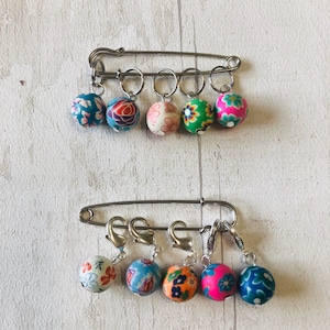 Gemusterte Maschenmarkierer, Maschenmarkierer, Häkelmarkierer, Häkelmarkierer, Häkelmarkierer, Häkelmarkierer