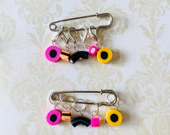 Small Clay Sweet Stitch Markers, stitch markers, knitting supplies, progress markers, progress keepers, craft supplies, crochet markers