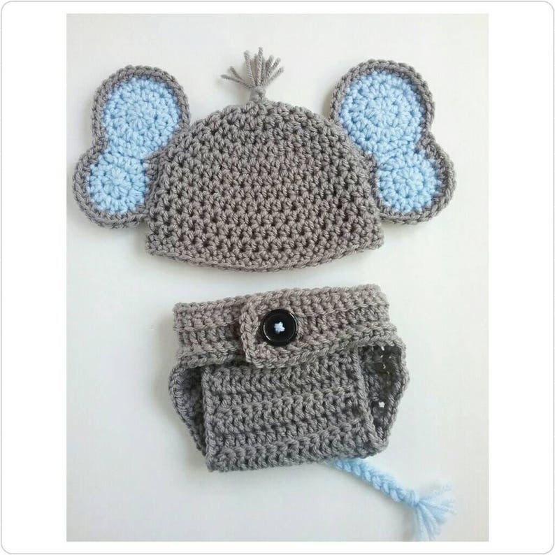 Newborn Elephant Hat Infant Boy Clothes Newborn Photo Outfit Boy Baby Shower Gift Boy Baby Hats For Boys Baby Elephant Outfit