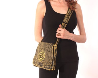 VEGAN Shoulder Bag - Handmade Bag. Great for Party Festival, Burning Man, Coachella, Playa, psy trance, rave Burning Man steampunk