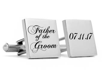 Wedding Cufflinks for Father of the Groom, custom, customized