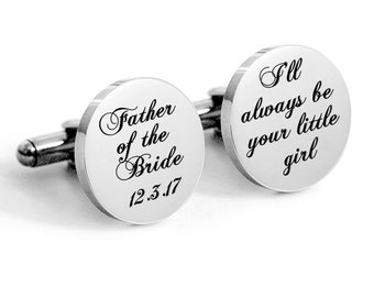 Father of the Bride Cufflinks Gifts for Dad Wedding Cufflinks GIft - Fathers Day cuff links