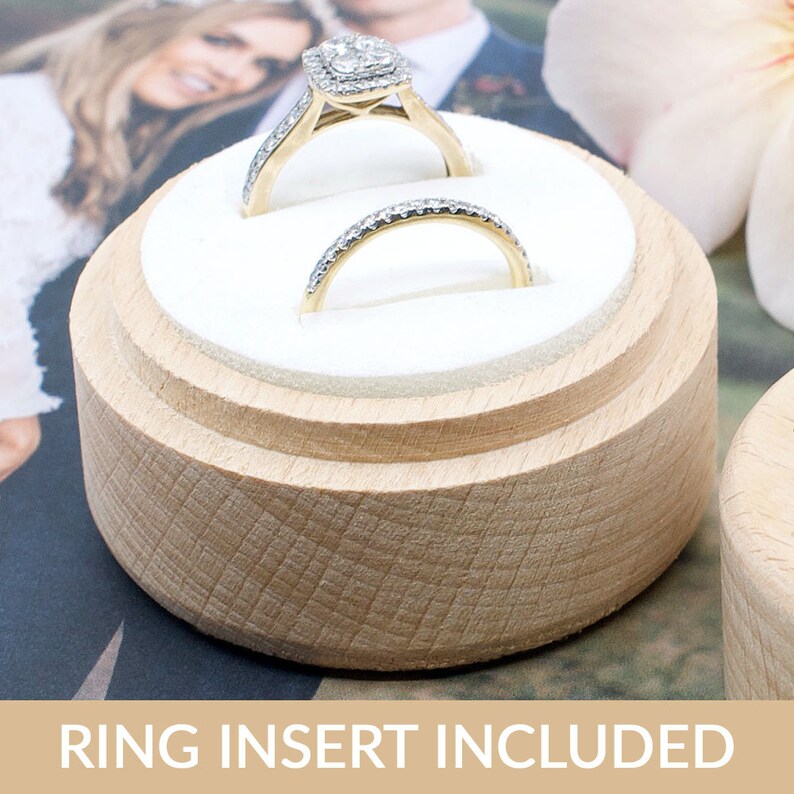 Wedding Personalized Wooden Ring Box Mr and Mrs With Surname Etsy