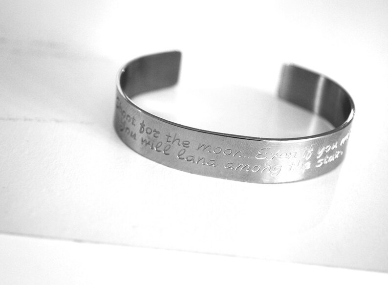 Hope stainless steel cuff bangle bracelet personalized silver bangle wear your mantra