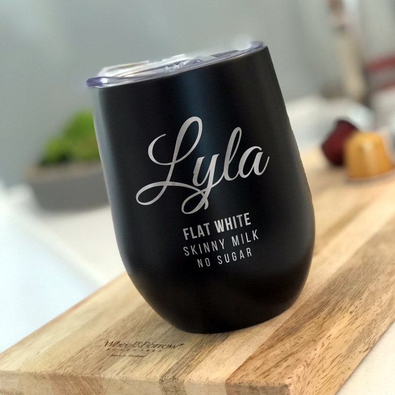 Insulated Keep Cup Your Personalised Coffee Order Engraved Etsy Australia