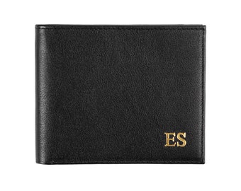 Black Genuine Leather Embossed wallet, personalised