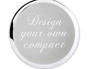 Personalized Compact mirror, engraved, your wording