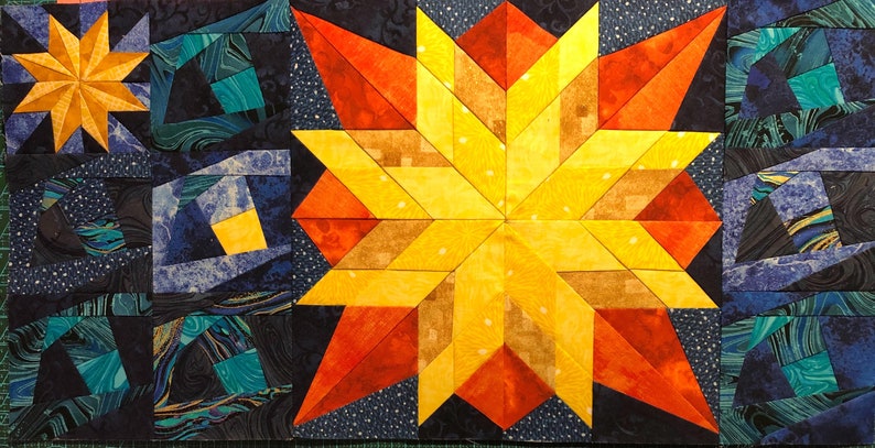 Star Quilt Pattern, Starry Night Quilt, Pdf Quilt Pattern, Star Blocks ...