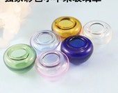 1PC 22x15MM Colorful Apple, Hollow Glass , hand blown, necklace pendant,charming handmade