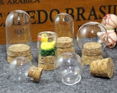 1PCS 25 30 35MM Glass Ball With Corks-Glass Bottles Pendants Empty Small Bottle Jar,Glass Ball,DIY Glass Bottles