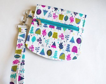 Pouch Sewing Pattern PDF, Olina pouch pattern (Includes SVG File) Card pockets, a zip pocket, magnetic snap closure and wristlet strap.