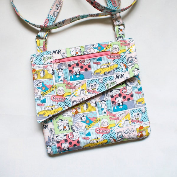 Tully Clutch and Crossbody Bag Pattern, bag pattern, tote bag, everyday bag, bag Sewing Tutorial, kids bag, PDF Sewing pattern, ipad bag