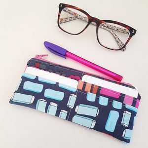 PDF Sewing Pattern, beginner friendly, 2 sizes included Card and Coin Purse, zipper pouch, Wallet card organiser