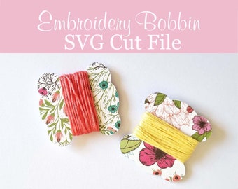 Embroidery Bobbin SVG file and PDF printable, Cricut, SVG cutting file, bubble style
