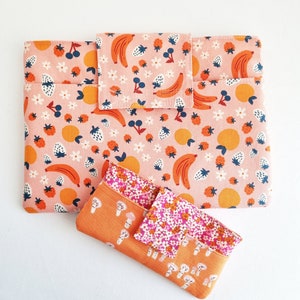 Patron de couture PDF 5 tailles Vidéo d'instructions incluse, patron de sac pour ordinateur portable, pochette, pochette pour iPad mini, tablette, coque de téléphone, patrons pour débutants