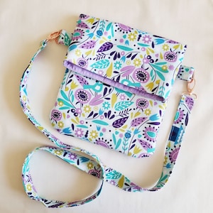 Lily Umhängetasche - PDF Schnittmuster - Stofftasche, Fold Over Tasche, Handtasche, Tablet-Hülle, Kindertasche, Tasche nähen