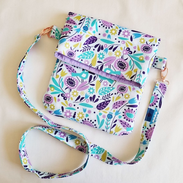 Lily Cross Body bag PDF Sewing Pattern - tote bag, fold over bag, handbag, tablet case, kids bag, bag sewing tutorial